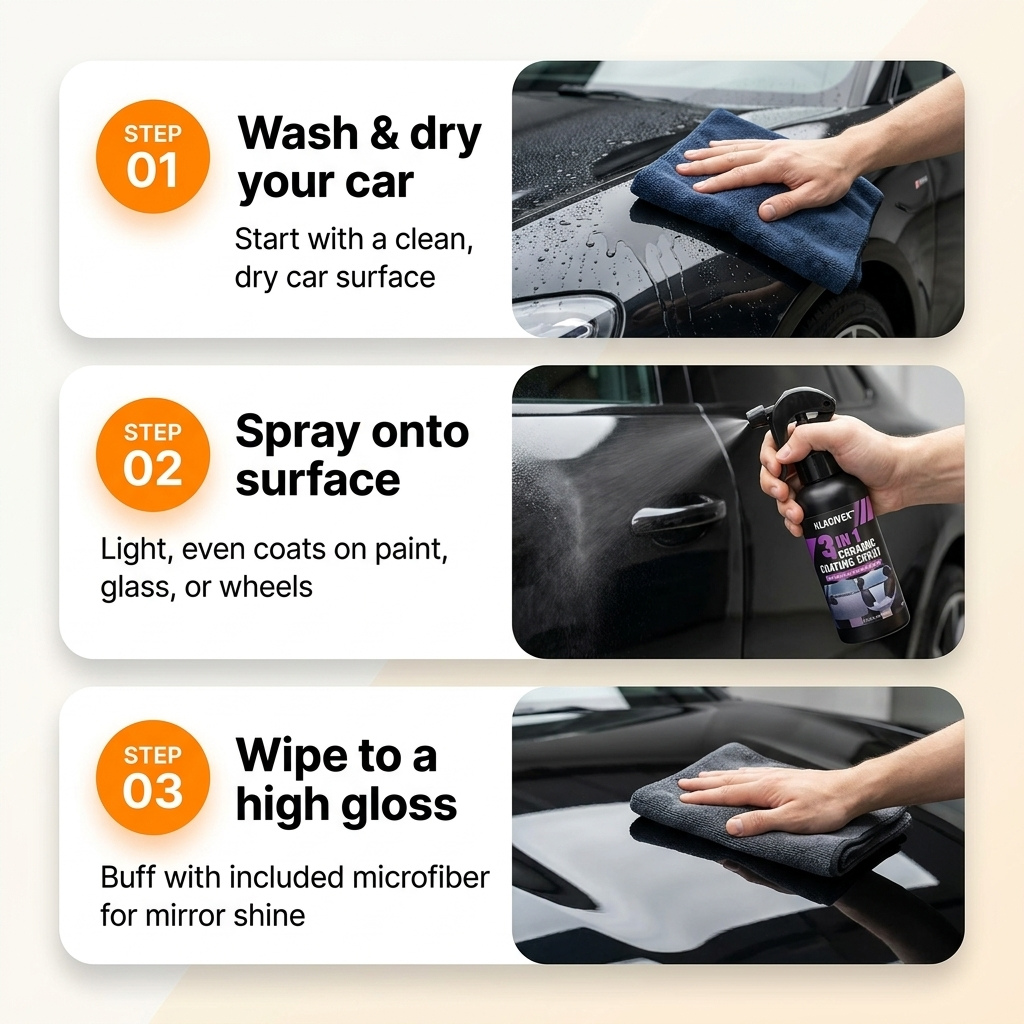 How to apply Klarivex Hydro Shield ceramic coating in 3 steps
